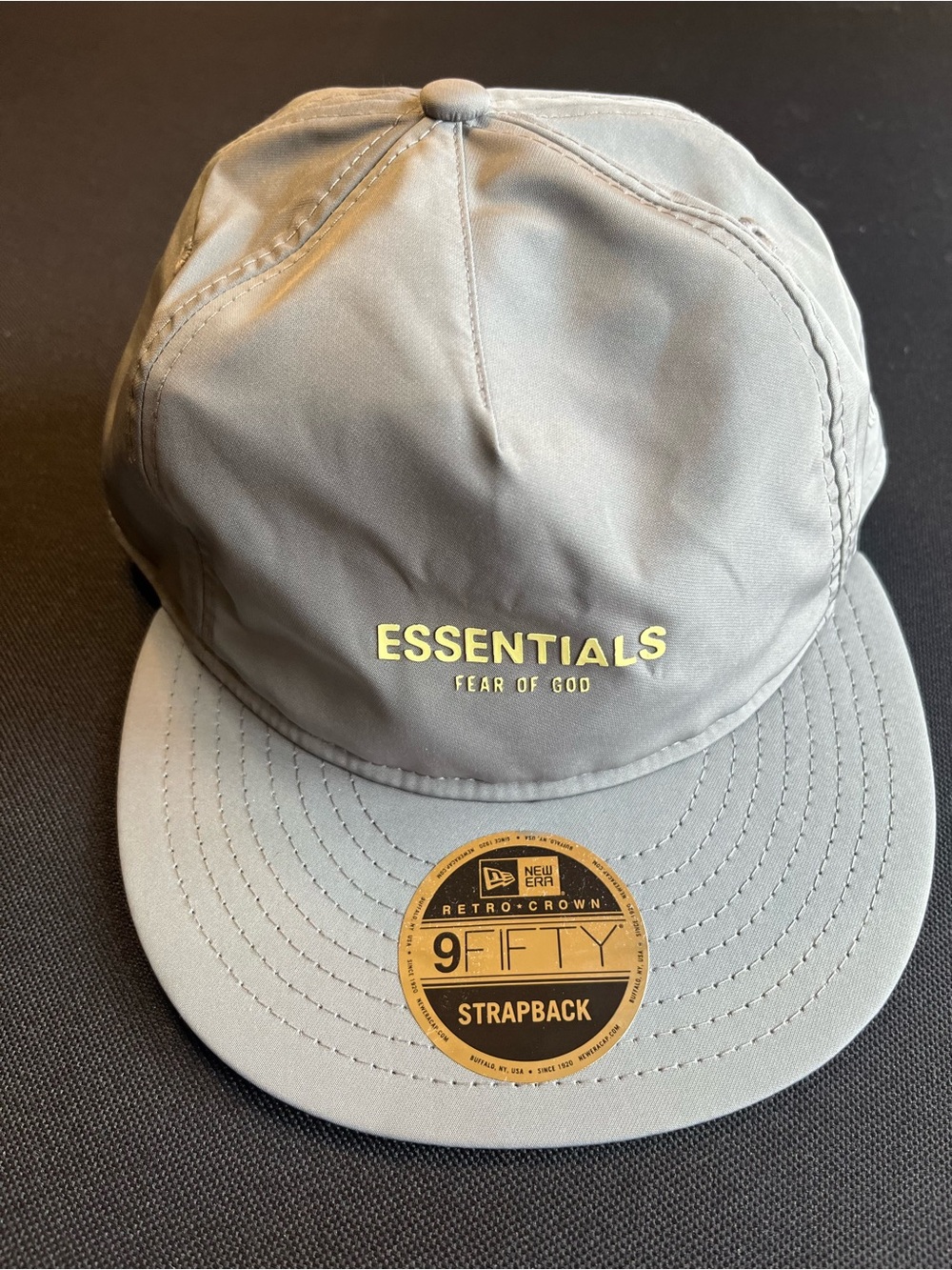 Essentials Fear of God 9Fifty Strapback Cap Gray (Kids or Teens) One Size NEW